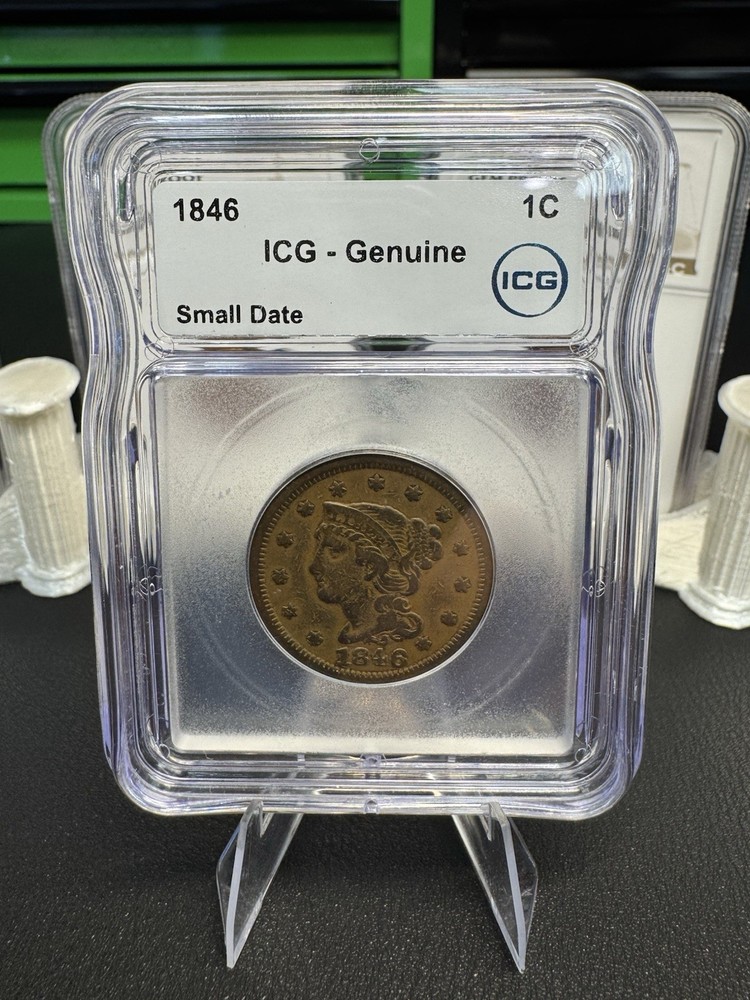 1846 Large Cent (Small Date) ICG Slabbed!!