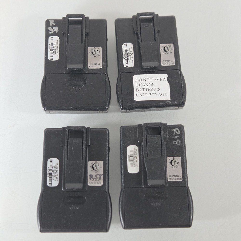 LOT OF 4 Bodyworn Transmitter 921T Radium 216MHz by Phonic Ear UNTESTED TURNS ON