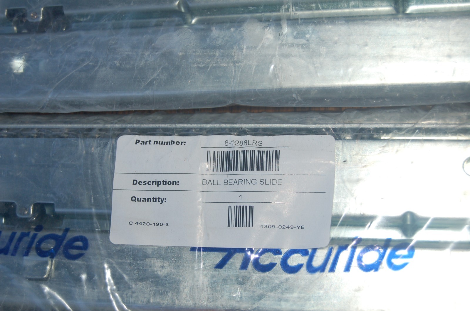 1 PAIR of NEW SNAP-ON TOOLS #8-1288LRS 27" BALL BEARING DRAWER SLIDES