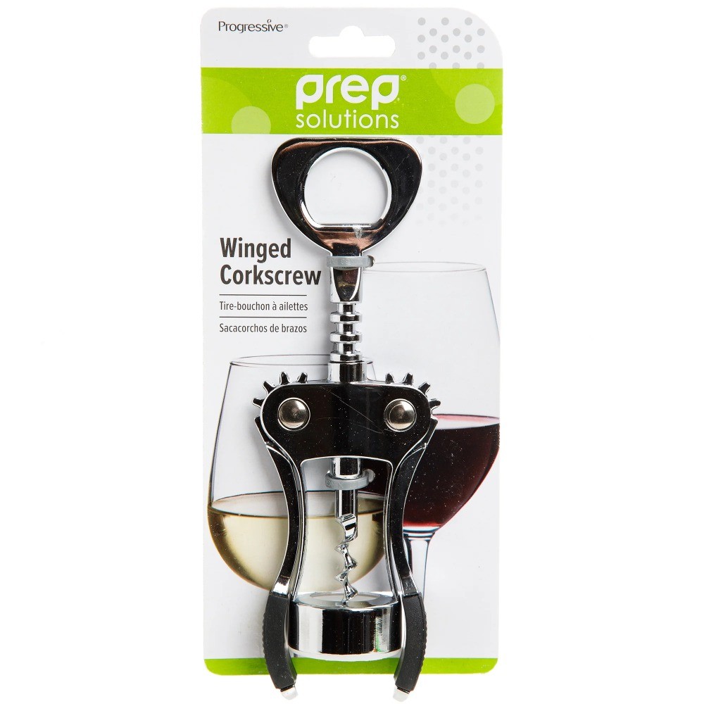 Prep Solutions Chrome Plated Winged Corkscrew & Bottle Opener