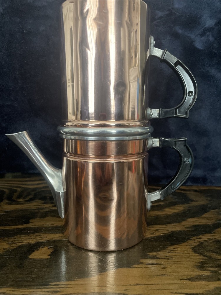 Cpper Coffee Percolator Maker With Bonus Copper Mug