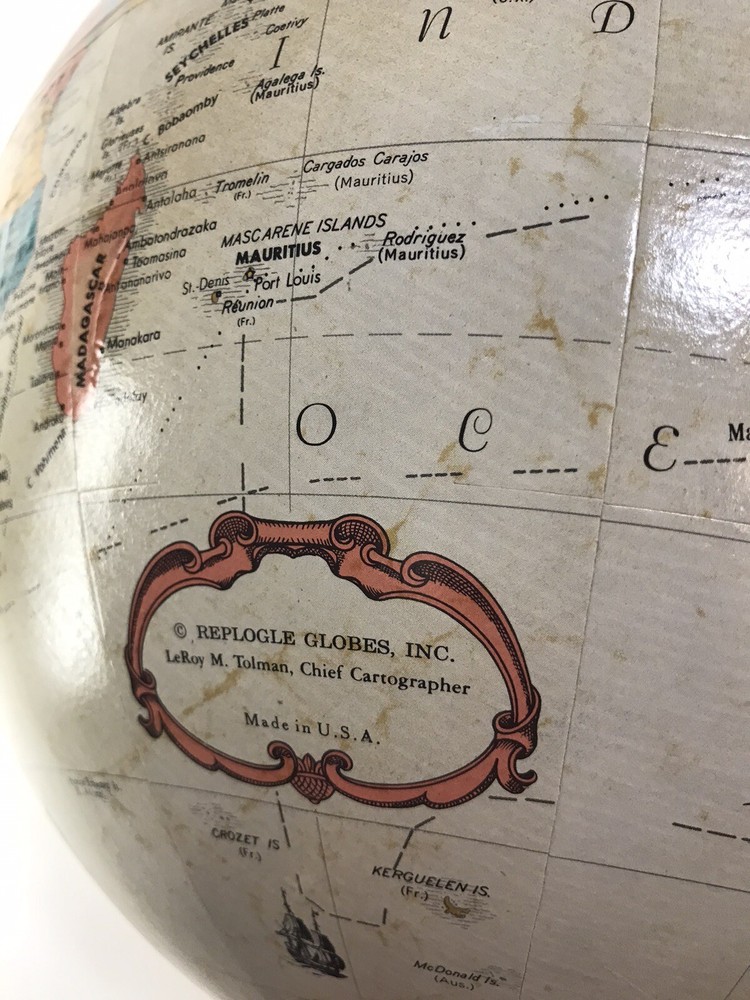 Vintage Globe Cottagecore Replogle 12”