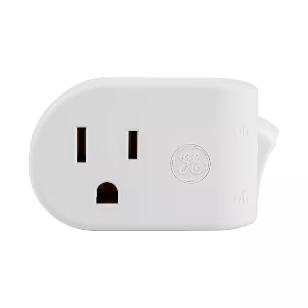Grounded Power Switch, White