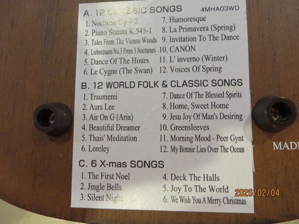 RHYTHM CLOCK - FIDDLER MUSICAL - 4MHA03