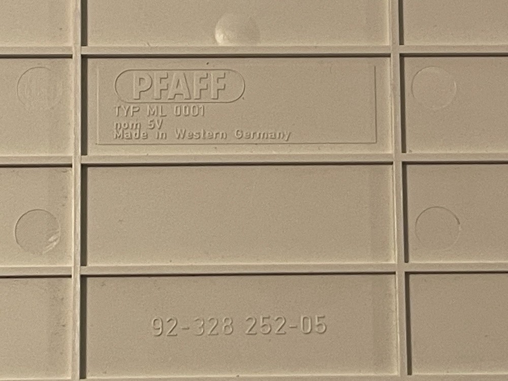 Vintage PFAFF Creative Designer ML 0001 Programming Pad West Germany
