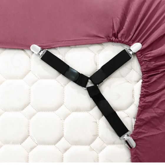8 Pack Bed Sheet Clips with Strong Grip - Durable Triangle Design Fasteners
