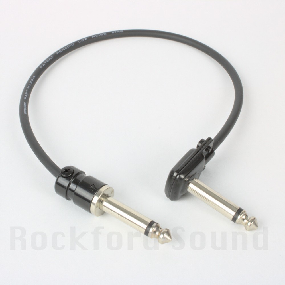 Mogami W2314 Low Profile Patch Cable, Right to Straight, Black