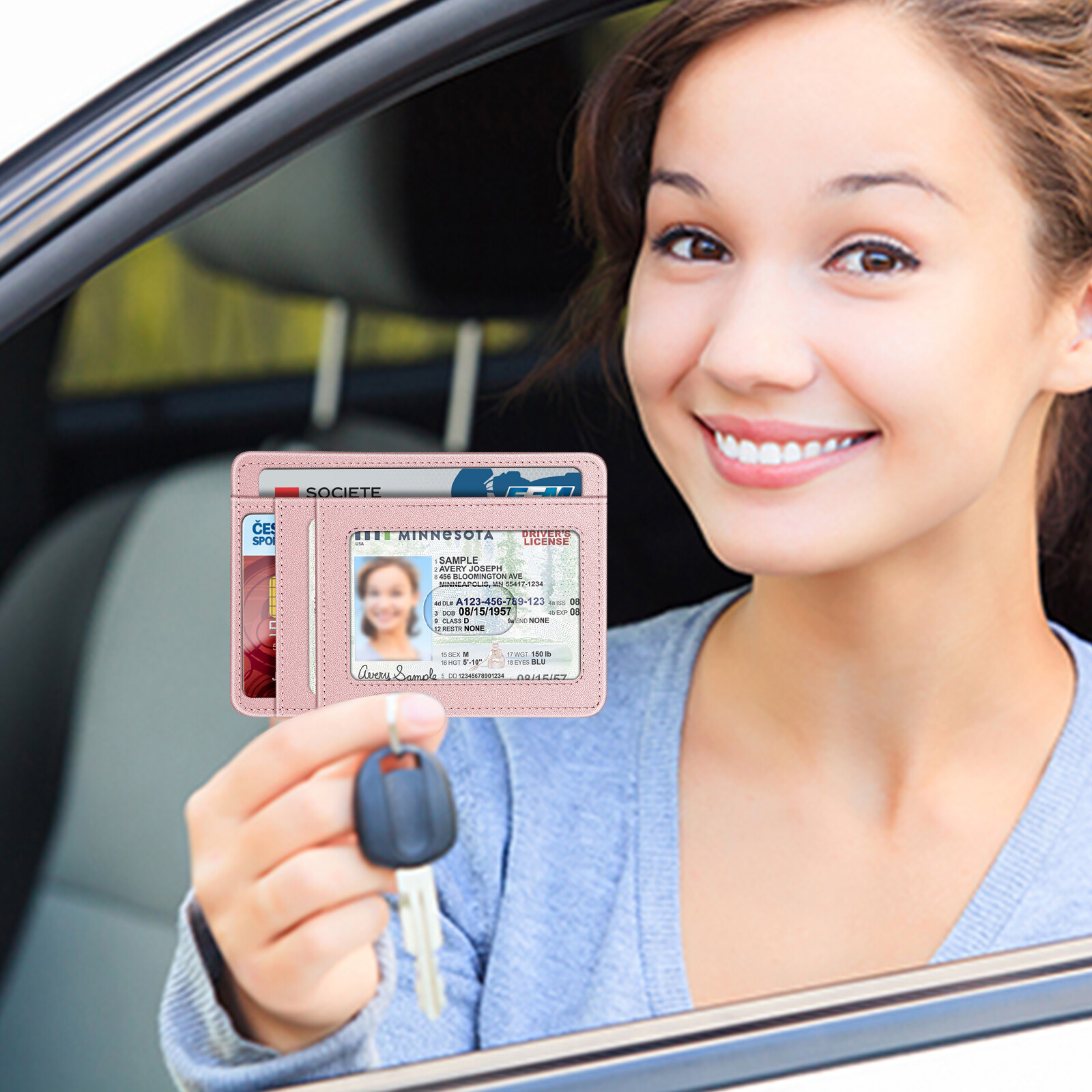 Slim Wallet Secure Men Women RFID Blocking Money Credit Card Holder Wallets