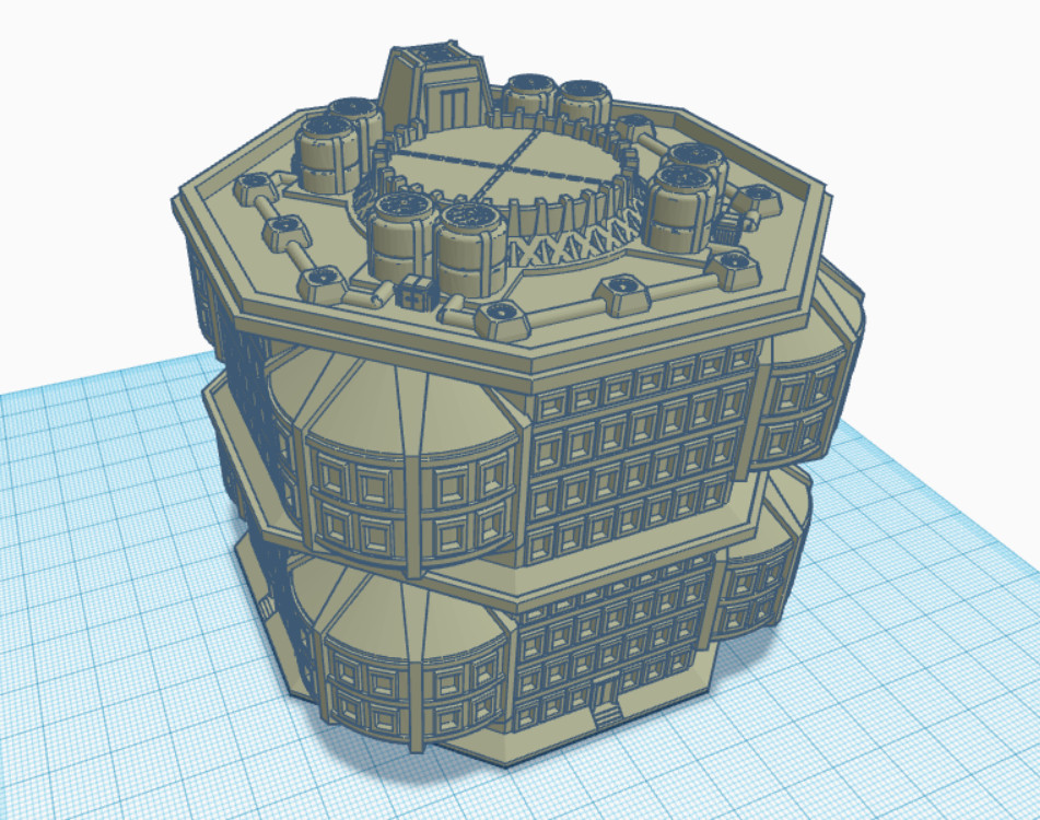 Fusion Tower (3 Pieces) - Tabletop Wargame Terrain Battletech