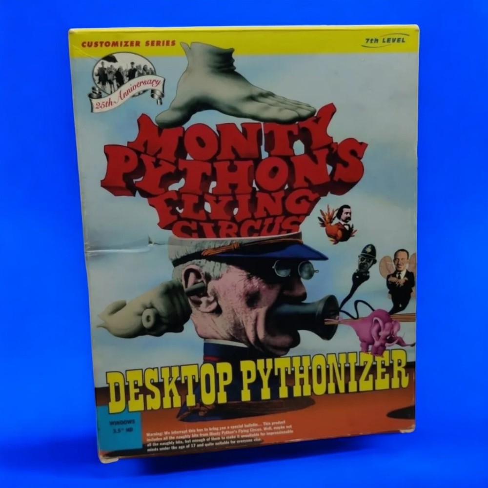 Monty Pythons Flying Circus  Desktop Pythonizer PC 3.5'' Big Box Vtg Software