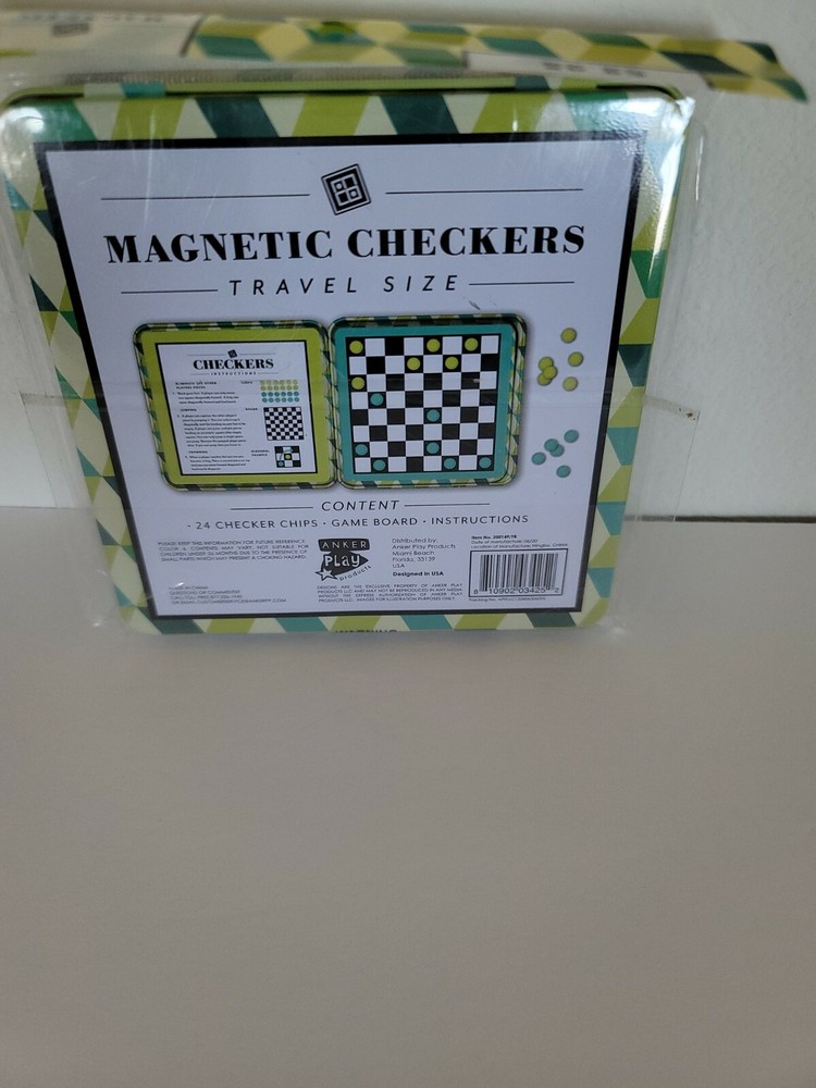 Magnetic Checkers Travel Size Portable Compact