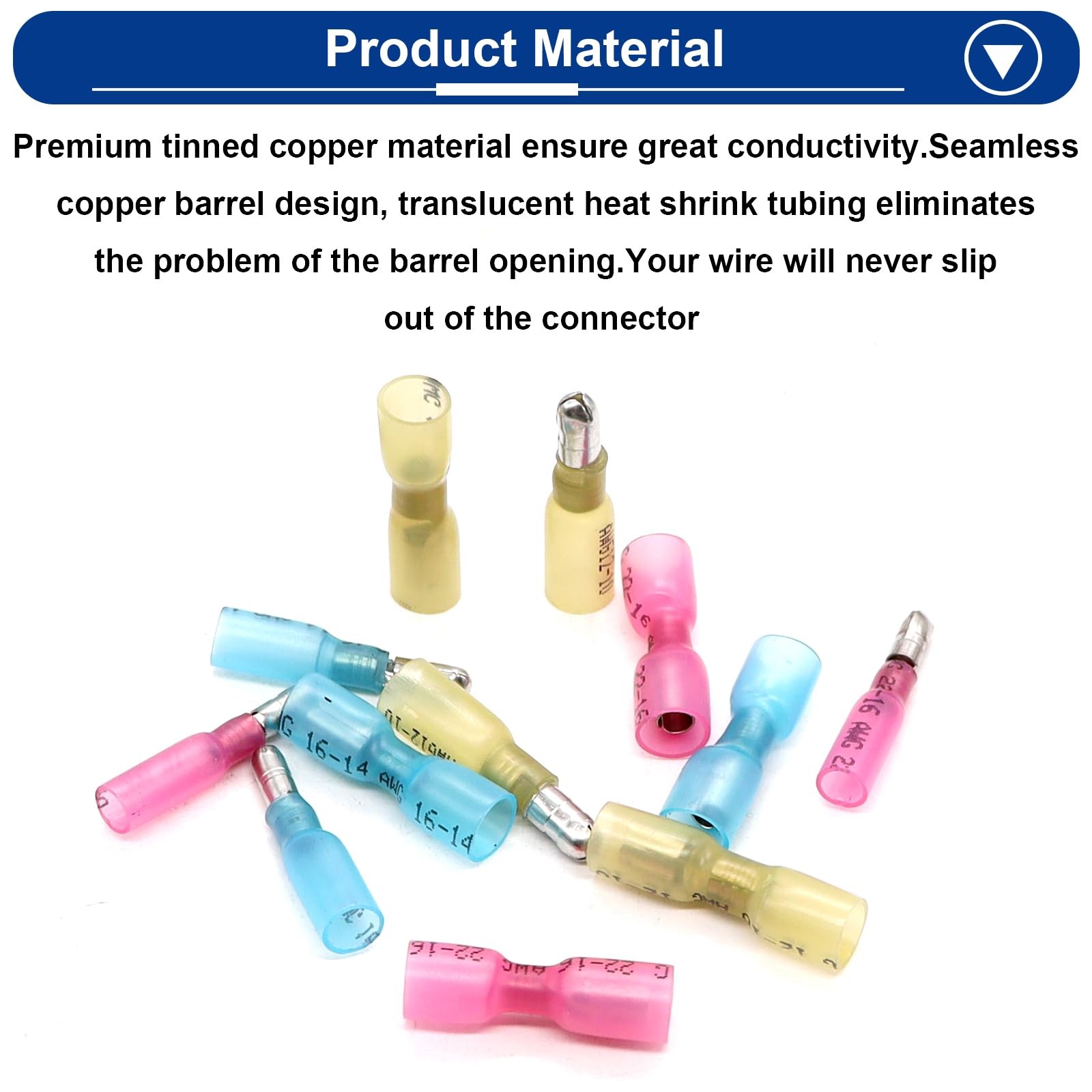 110Pcs Heat Shrink Bullet Wire Heat shrink style 111PCS Bullet Connectors