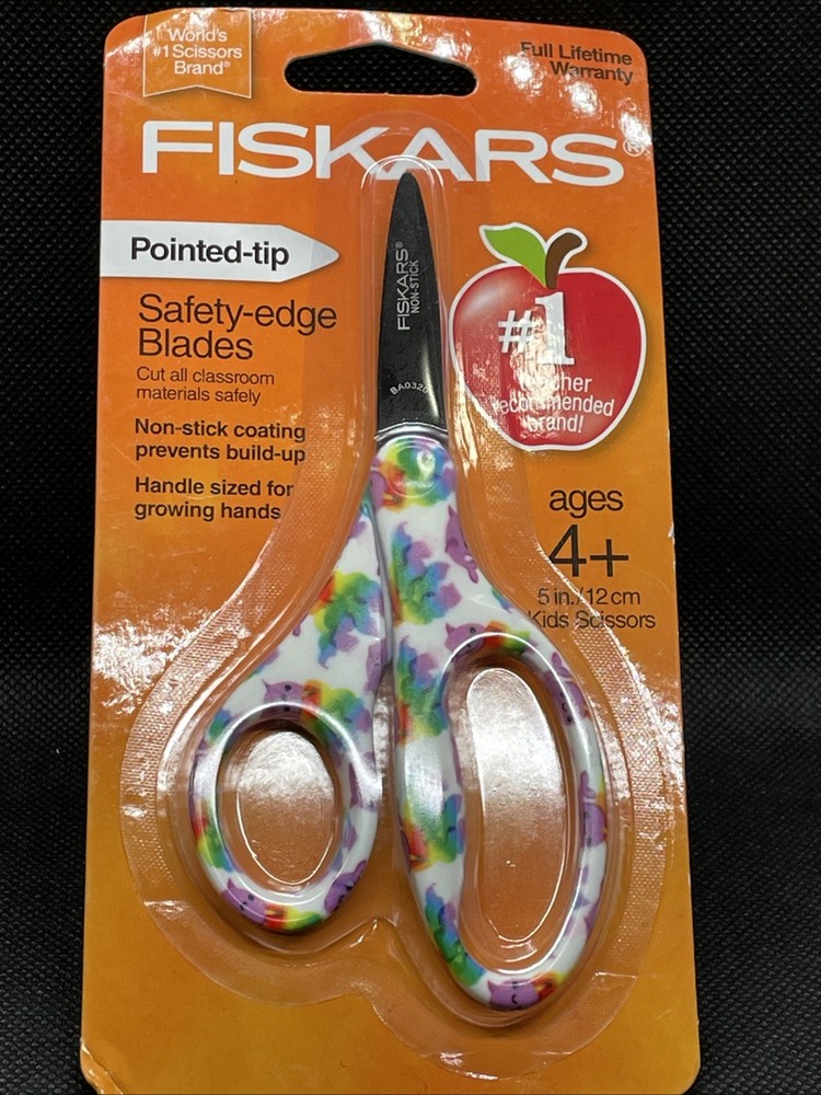FISKARS SAFETY-EDGE POINTED TIP SMALL SCHOOL SCISSORS - NEW (p2) Unicorns