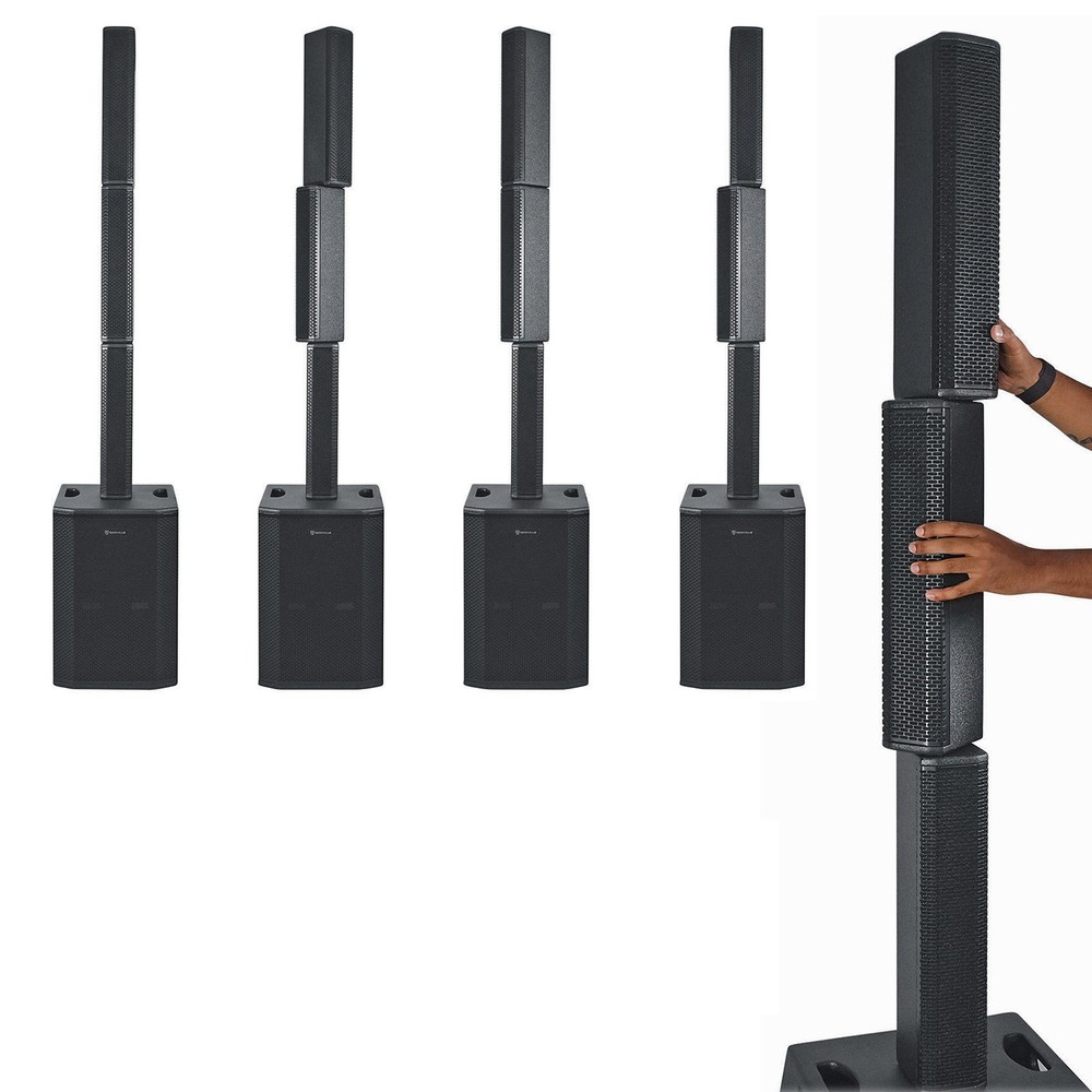 DJ Package w/2) TITAN ARRAY SYSTEM V2 Wireless Link Array Speakers+Facade+Lights