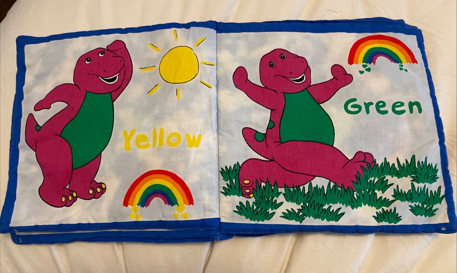 Barney Book of Colors Rainbow Fabric Book Cotton