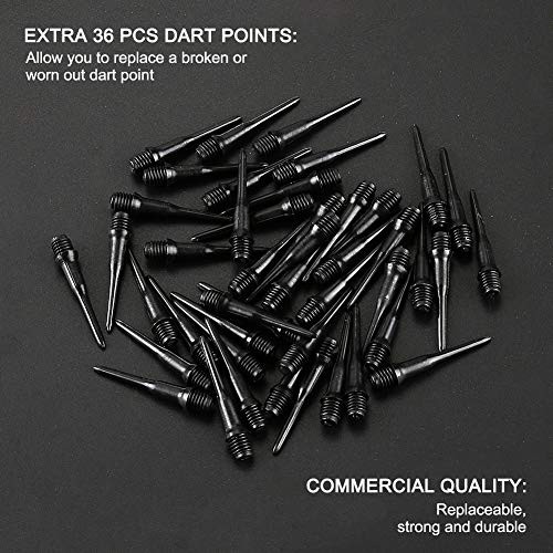 12 Pcs Darts Plastic Tip, Soft Tip Darts Set, 14g Red ,Blue, Green-Classic