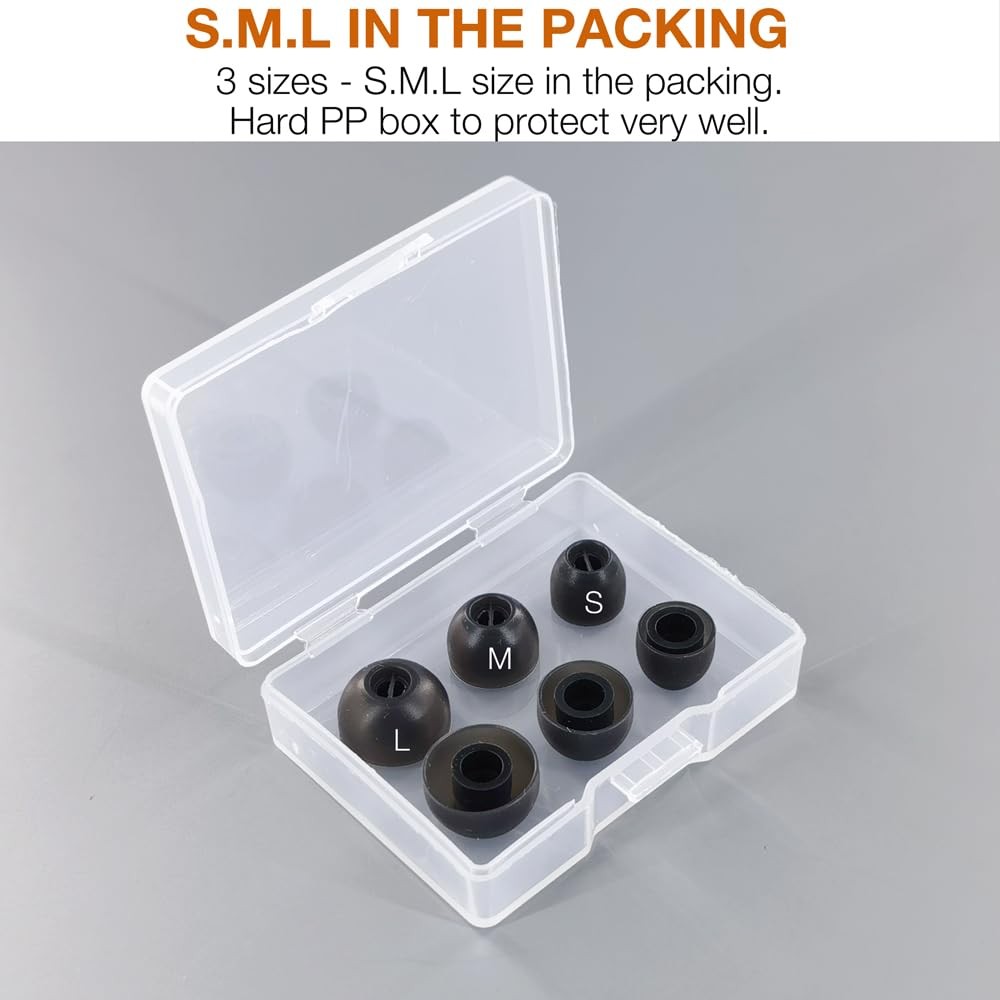 TENNMAK Silicone Eartips Compatible with Technics EAH-AZ40 / AZ40M2 / black