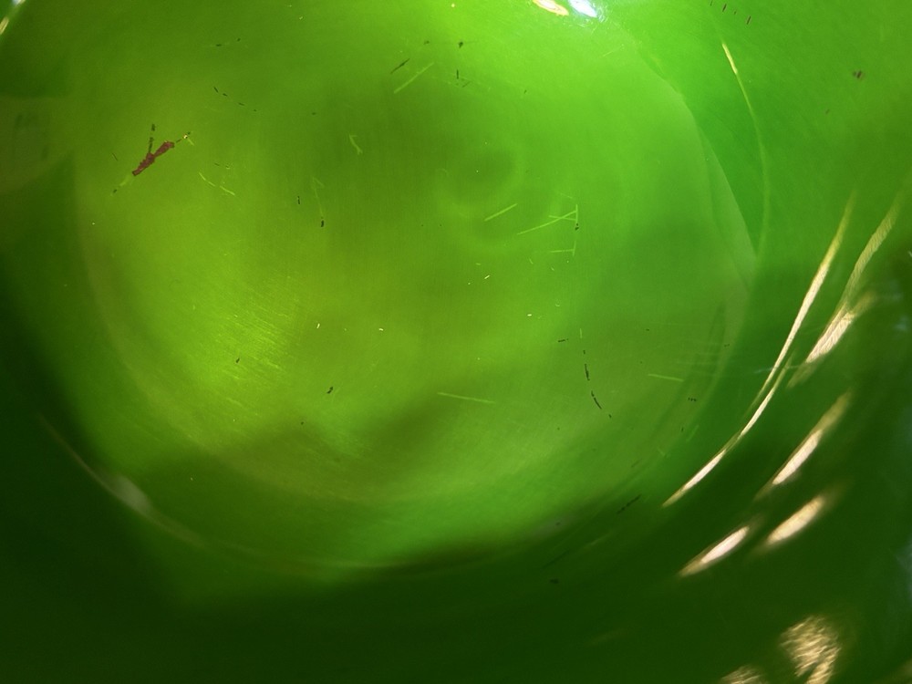 Reed & Barton 105 9” Silver Plate Enamel Green Bowl