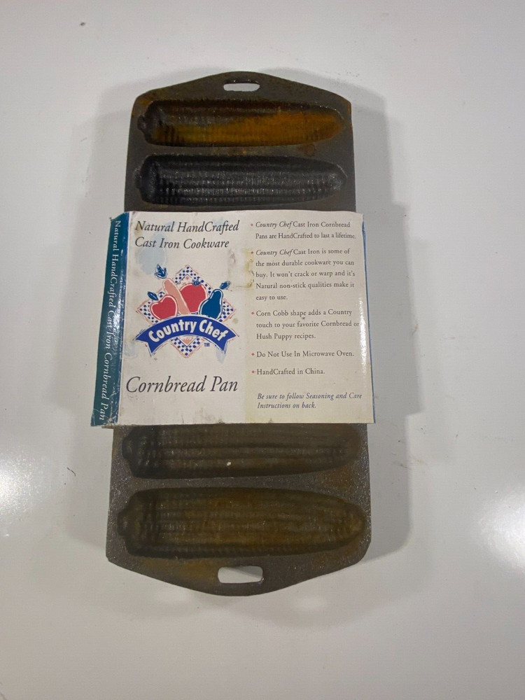 Country Chef Cast Iron Corn Bread Pan Corn Cob Shape