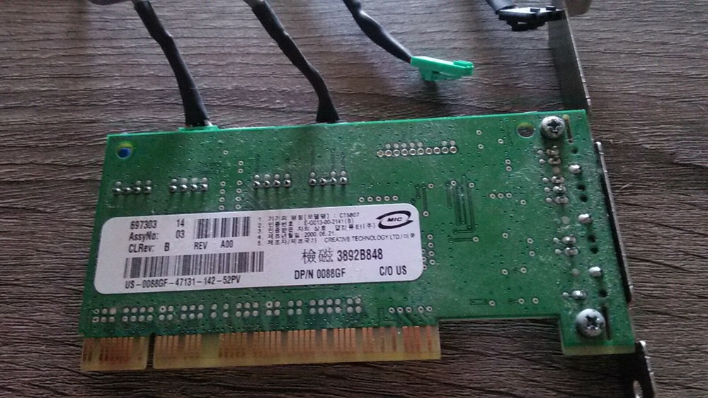 Creative Technology PCI Sound Card Model CT5087