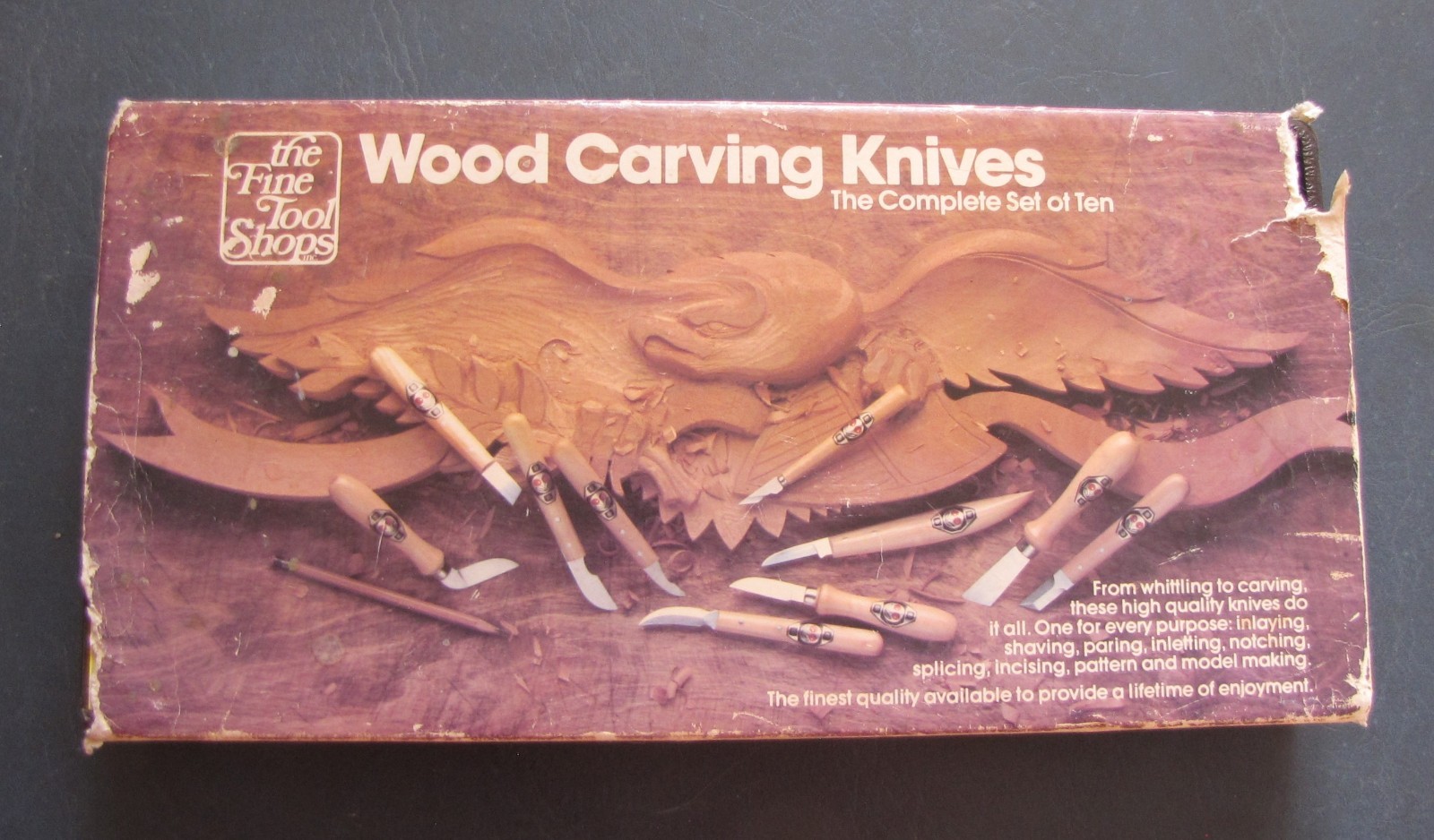 Two Cherries 10-pc wood carving knife set - Germany - never used