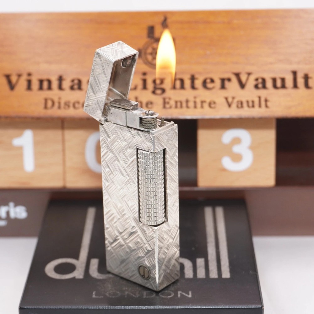 Silver Florentine Pattern Dunhill Lighter