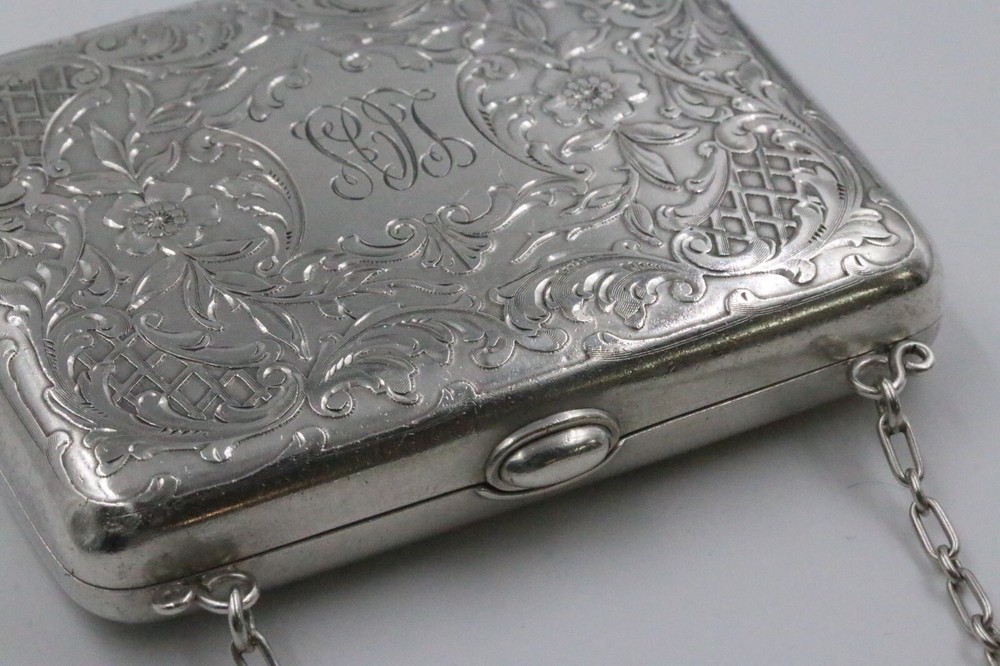 Tiffany & Co. Sterling Silver Compact/Cigarette Case Monogrammed LOS