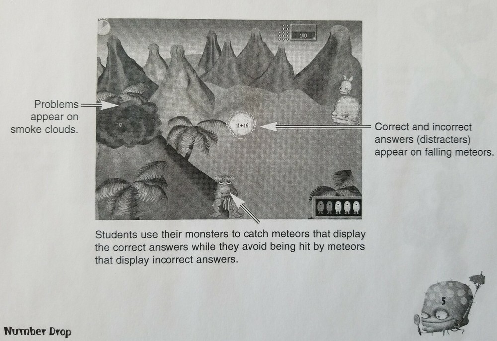 Monster Maker Number Drop CD Software: Estimating and Solving Number Problems