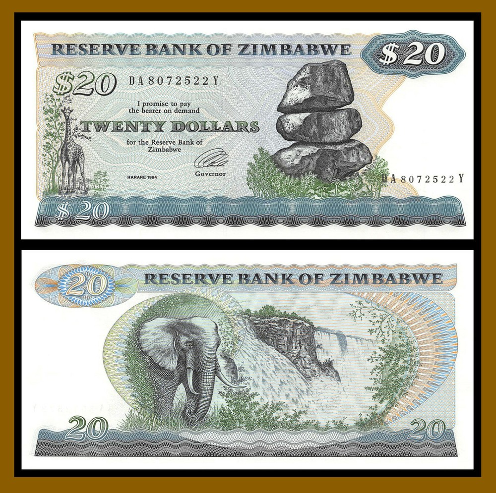 Zimbabwe 20 Dollars, 1994 P-4d Uncirculated (Unc)