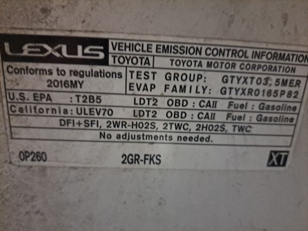 2016 Rx350 Camera/Projector Sku#4397393