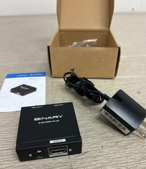 Binary B-230-HDSPLTR-1X2 Powered 4K HDMI 3D Splitter 10.2 Gbps