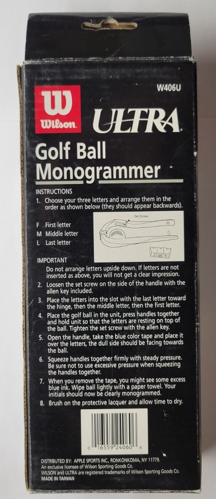 Wilson Ultra Golf Ball Monogrammer