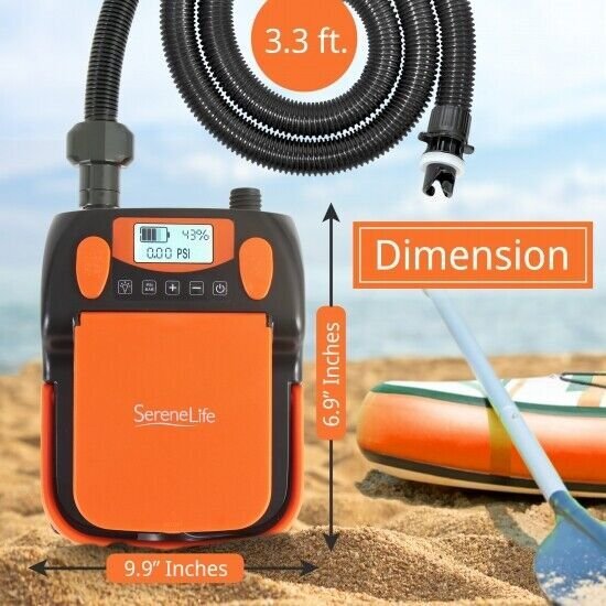 SereneLife SLPUMP50 Electric Air Pump Compressor for SUP & Pool Inflatables