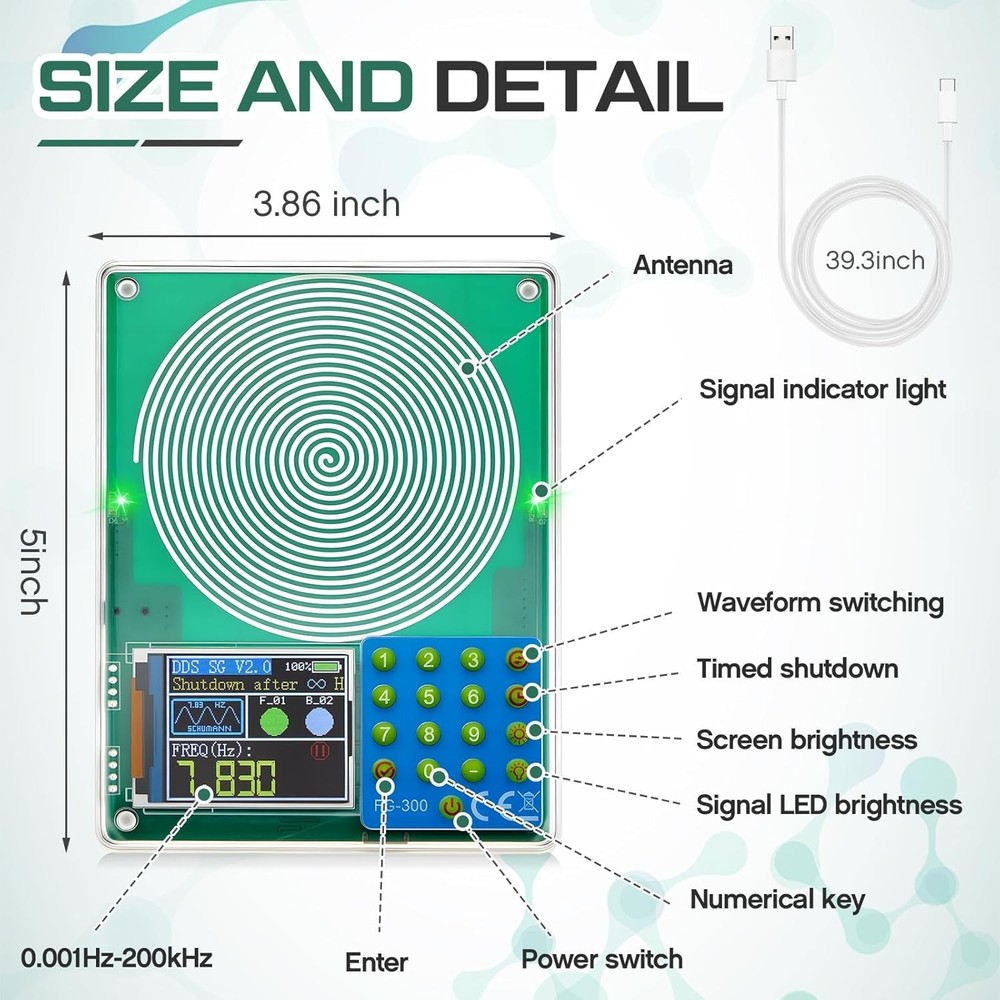 Adjustable Schumann Resonance Generator Sound Frequency Rife Machine Healing