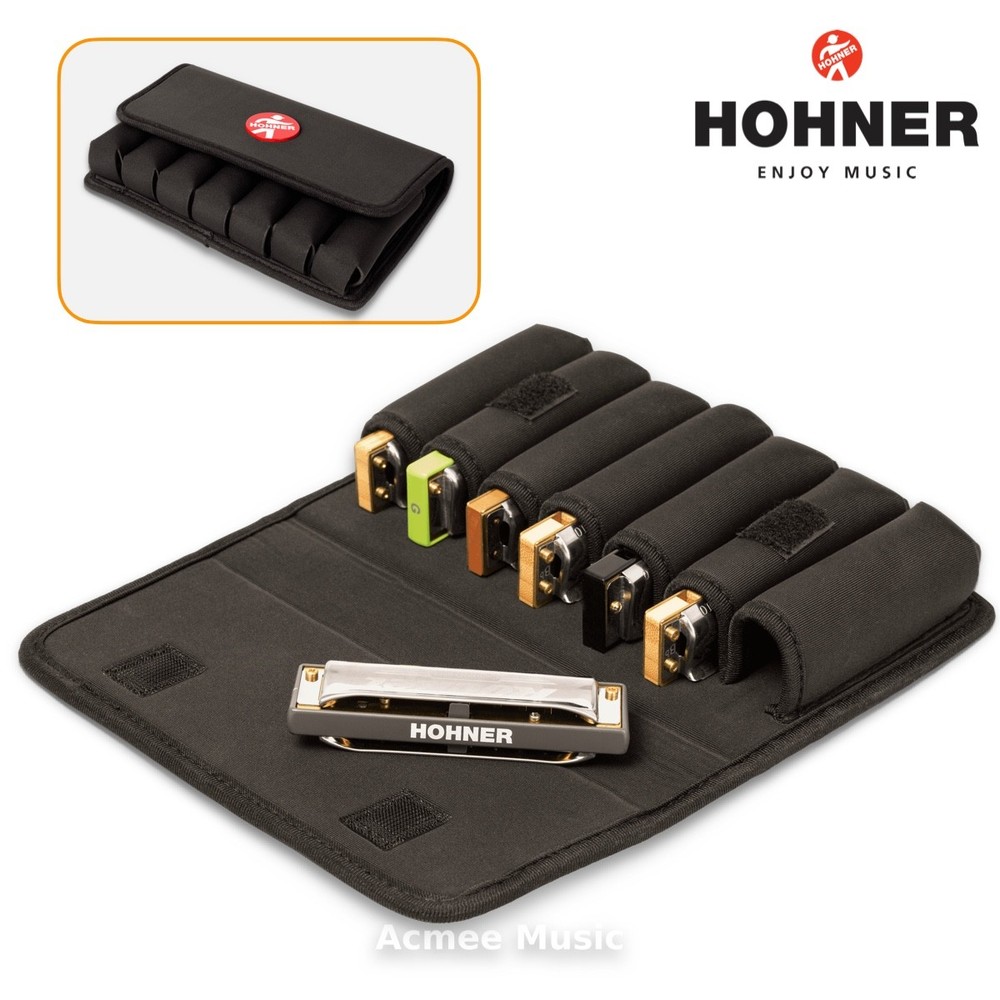 Hohner MZ20191 Flex Case Medium Harmonica Holder Carrying Case,Fits 7 Harmonicas