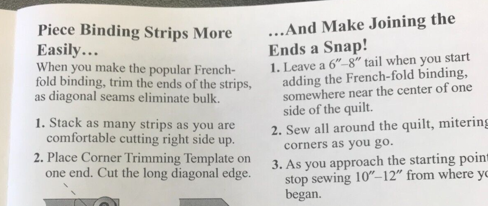 MARTI MICHELL - PERFECT PATCHWORK #8073 CORNER ACRYLIC TRIMMER & BOOKLET