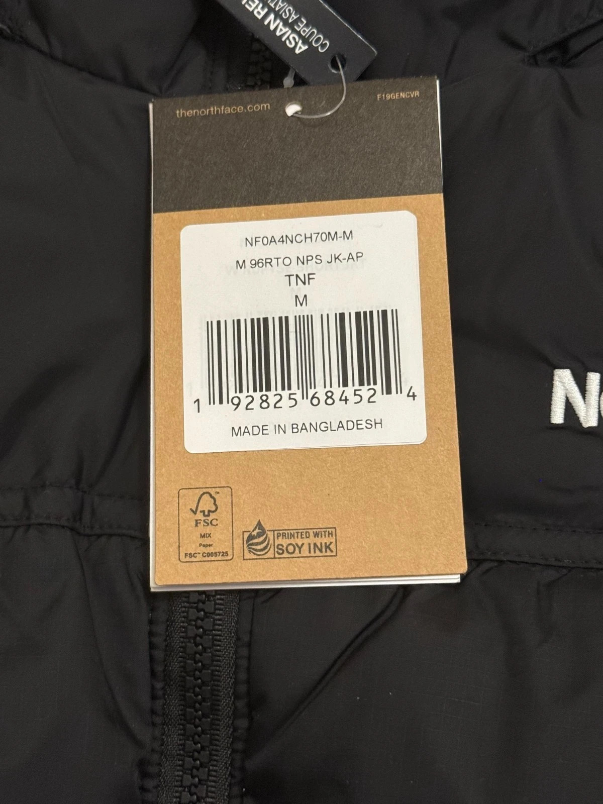 Men’s New The North Face Men's 1996 Retro Nuptse 700 Down Puffer Jacket Black