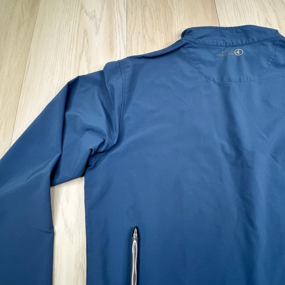 Peter Millar Wind 1/4 Zip Pullover Men’s Size L Large Blue RICC Logo