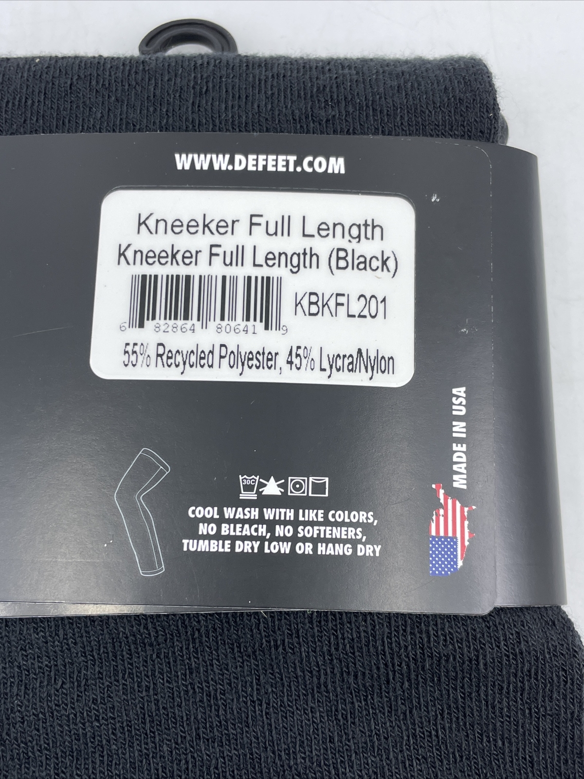 DeFeet Kneecker Full Length Large/X-Large Black Leg Warmer