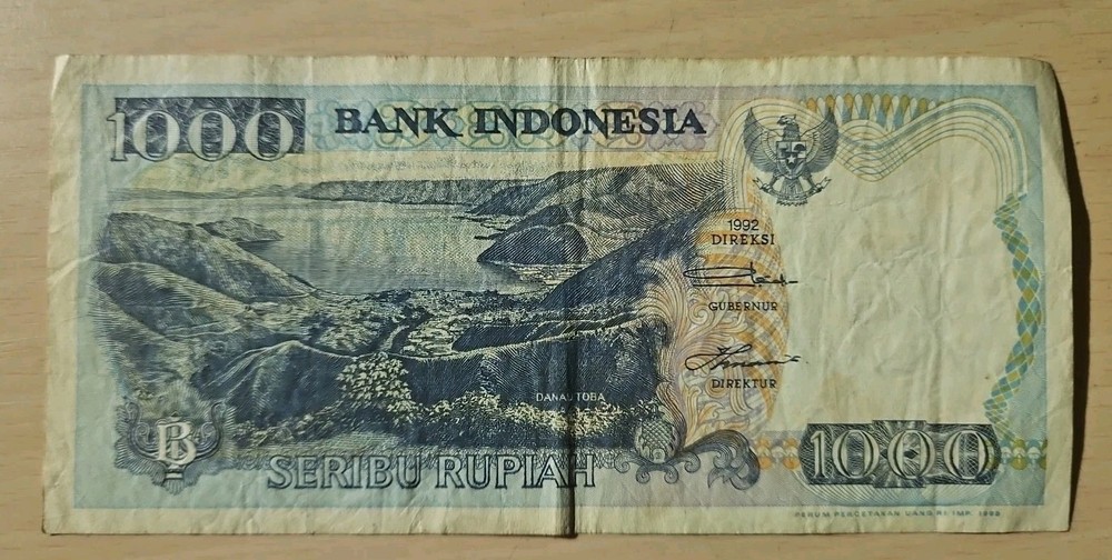 1992 Indonesia 1000 Rupiah Note