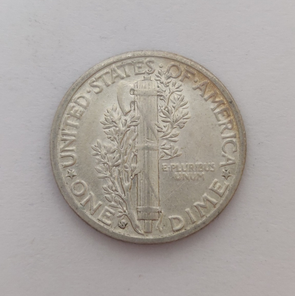 1931-S MERCURY DIME XF