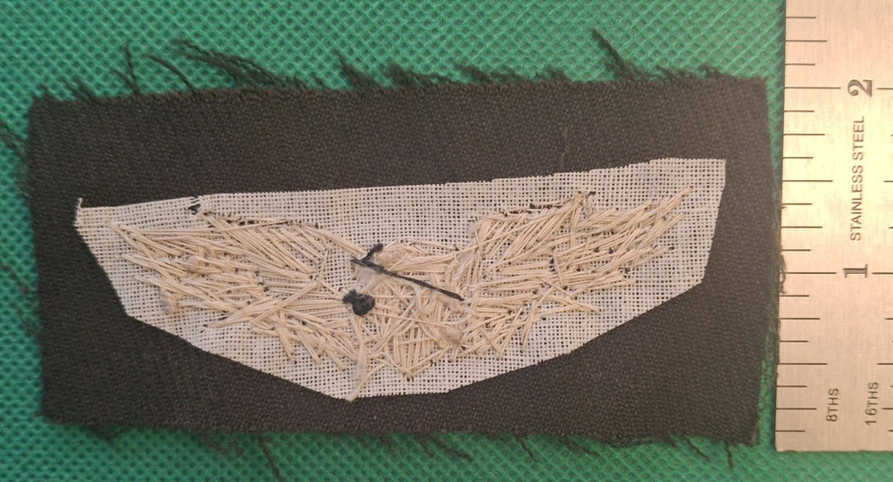 US Army Air Force Authentic WW2 Bullion Thread Flight Wings on Wool Patch