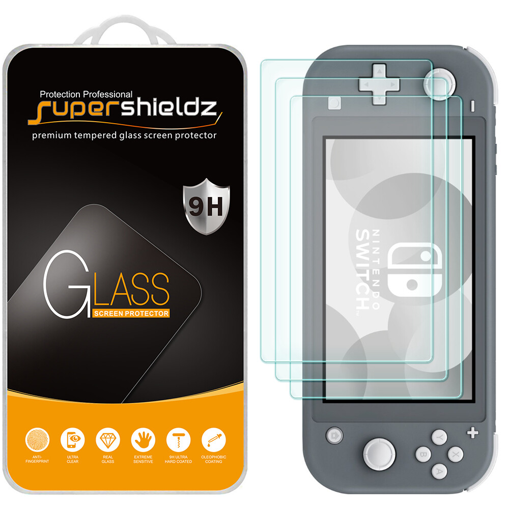 [3-Pack] Supershieldz Tempered Glass Screen Protector for Nintendo Switch Lite