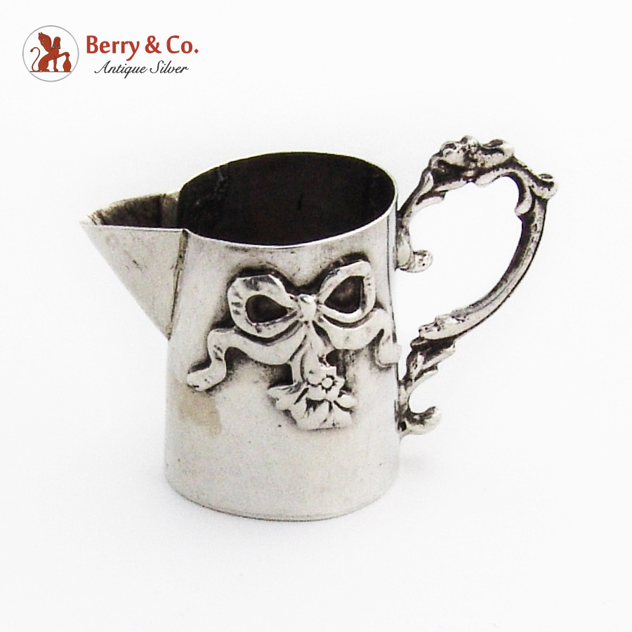 Miniature Pitcher Applied Decorations 800 Silver