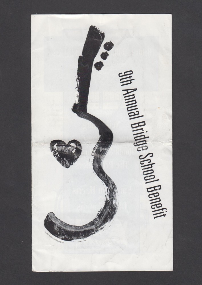 1995 Neil Young 9th Bridge Show Program w Springsteen, Beck, Pretenders, Hootie