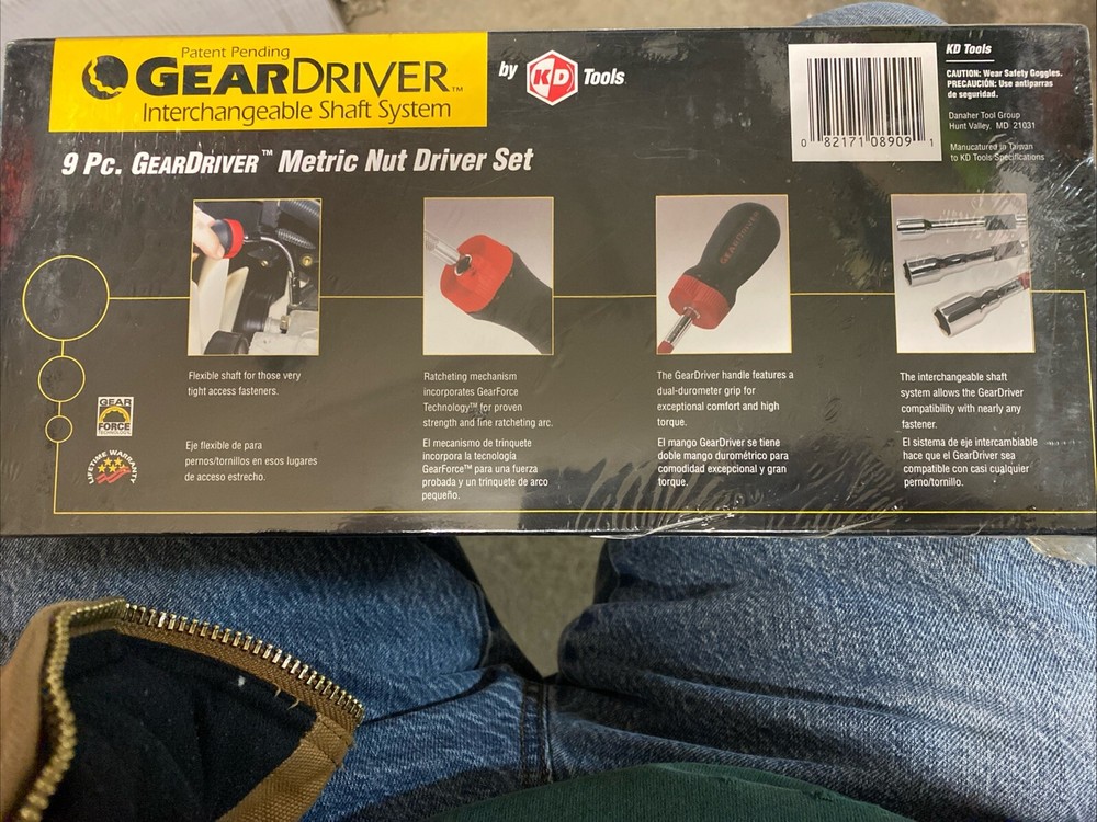 KD/GearDriver Interchangeable Shaft System, Part #8909,9pc Metric Nut Driver Set