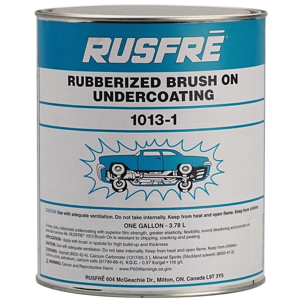 RUSFRE Black Rubberized Brush-On Undercoating, Gallon #MD-1013