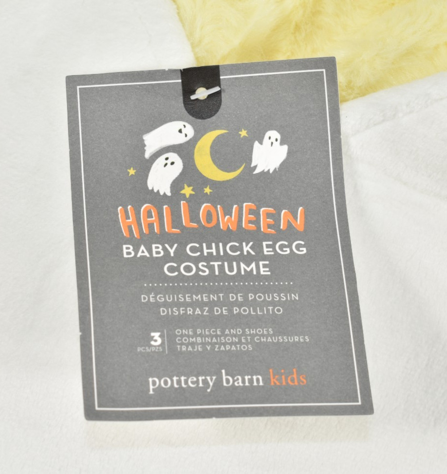 Pottery Barn Kids Baby Chick Egg Chicken Bird Costume Halloween 0-6 Months NEW