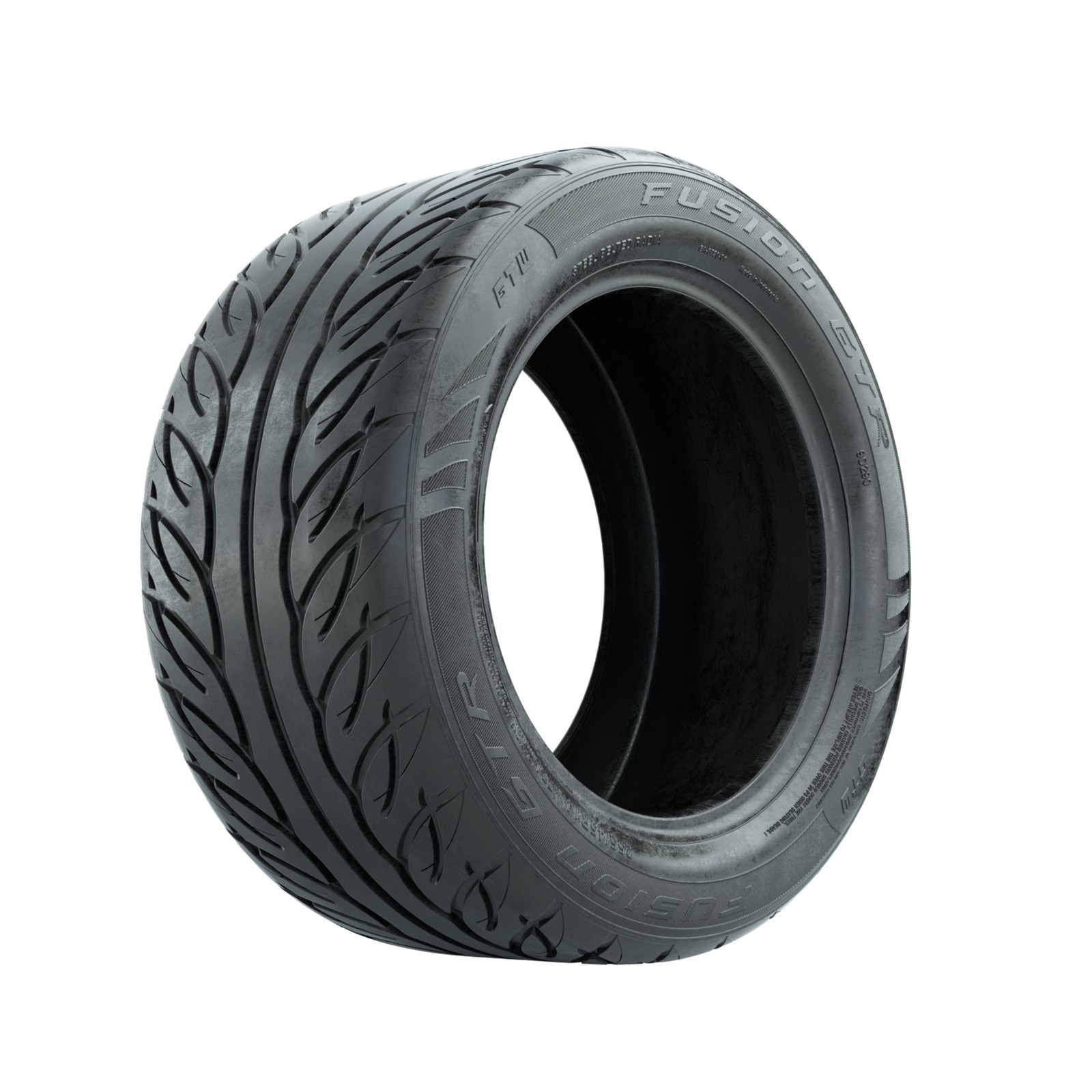 Set of 4 Golf Cart Street Tires 255/45-R14 GTW Fusion GTR Steel Belted Radial