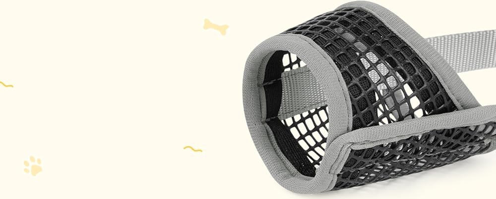 Dog Muzzle for Biting, Patented Soft Breathable Mesh Muzzle for